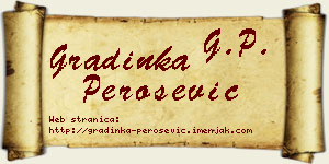Gradinka Perošević vizit kartica